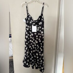 NWT Free People / Fame And Partners Satin Printed Ashlee Dress